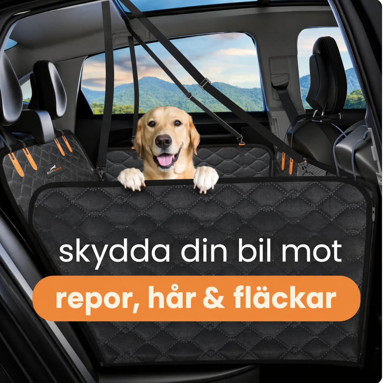 PawProtector 2.0 - bilsätesskydd för hund med hård botten
